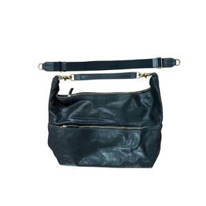 Daniel & Bob Jasmine Shoulder Crossbody Bag Leather Black Starburst Calfskin
